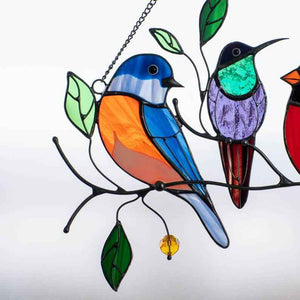 Colgantes de Vidriera de Pájaros - Regalo del Día de la Madre