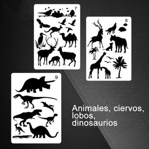 Plantillas Artísticas Prácticas (12 Hojas / Juego)