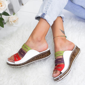 Sandalias de Moda de Costura de 3 Colores