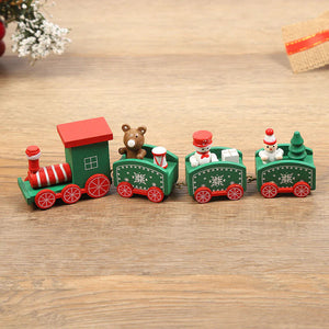 Adornos de Navidad tren de madera