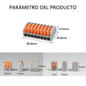 Bloque de Terminales de Conector de Cable Universal para Cableado Rápido (10 Piezas)