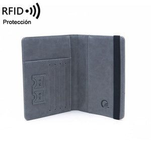 Cartera de piel artificial con bloqueo RFID