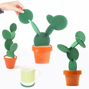 Posavasos antideslizante de cactus creativo