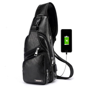 Bolso de hombro de hombre con Puerto USB