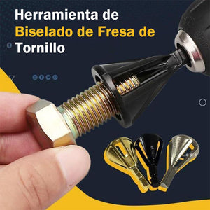 Herramienta de biselado para fresas de tornillo