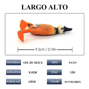 Señuelo de pesca de superficie de pato 3D