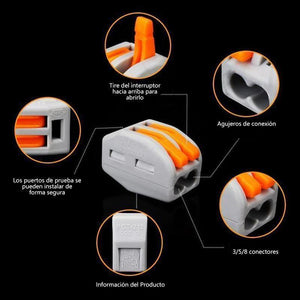 Bloque de Terminales de Conector de Cable Universal para Cableado Rápido (10 Piezas)