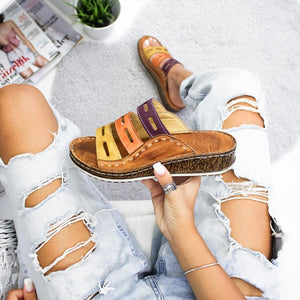 Sandalias de Moda de Costura de 3 Colores