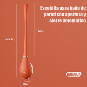 Escobilla para baño de pared con apertura y cierre automático