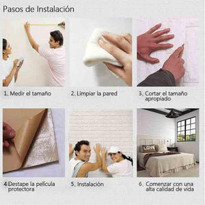 Paneles de Pared 3D Papel Tapiz para Despegar y Pegar