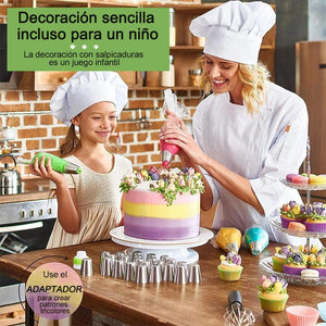 Conjunto de Caño de Acero Inoxidable (13 piezas) para Decoración de Pasteles