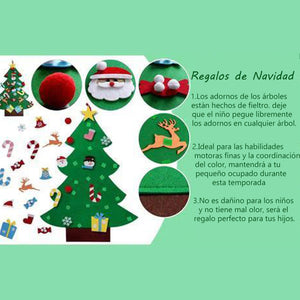 Árbol de Navidad de fieltro DIY (el mejor regalo para niños)