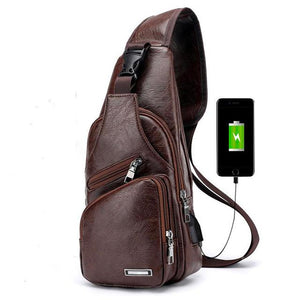 Bolso de hombro de hombre con Puerto USB