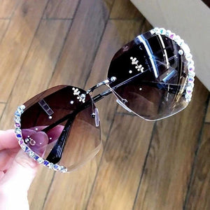 Gafas de Sol de Cristal sin Montura de Moda Vintage 2020