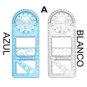 Regla geométrica multifuncional